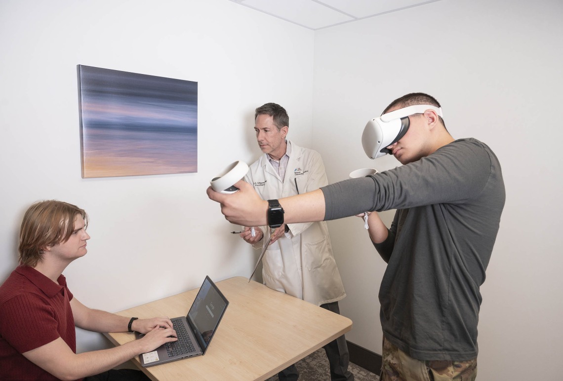 University of Arizona Health Sciences researchers are developing the Virtual Reality Military Operational Neuropsychological Assessment, or VRMONA, which will combine virtual reality and artificial intelligence to identify traumatic brain injury.